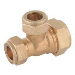 Midbrass  Brass Compression Reducing Tee 3/4" x 1/2" x 1/2"