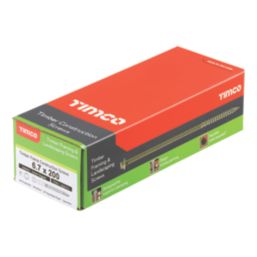 Timco  Hex Socket  Timber Frame Construction & Landscaping Screws 6.7mm x 200mm 50 Pack