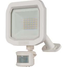 Luceco Castra Outdoor LED Floodlight With PIR Sensor White 20W 2400lm