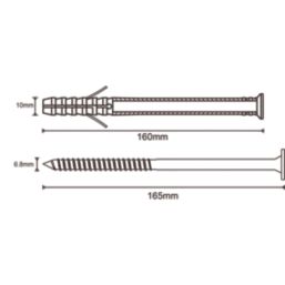 Easyfix  TX Frame Fixings 10mm x 160mm 12 Pack