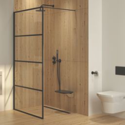 ETAL Wall Mounted Fold Down Shower Seat Black