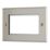 Contactum iConic 4-Module Modular Faceplate Brushed Steel