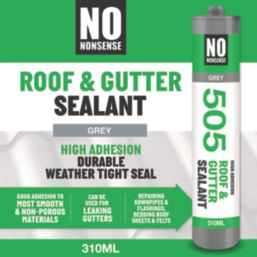 No Nonsense 505 High Adhesion Roof & Gutter Sealant Grey 310ml