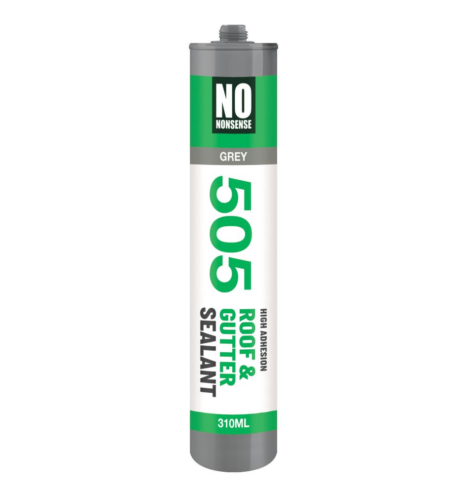 No Nonsense 505 High Adhesion Roof & Gutter Sealant Grey 310ml - Screwfix