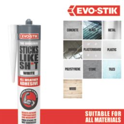 Evo-Stik Sticks Like Sh*t Solvent-Free Grab Adhesive White 290ml