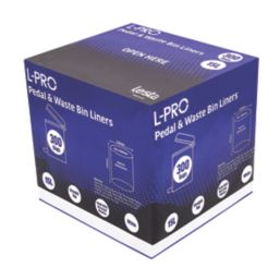 L-PRO  White Pedal Bin Liners in Dispenser Box 15Ltr 300 Pack