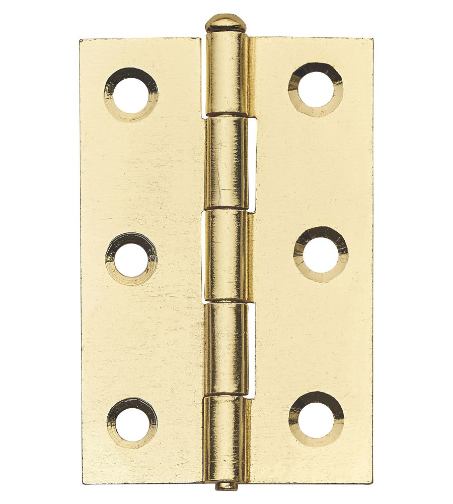 Brass Effect Loose Pin Butt Hinges 76mm x 29mm 2 Pack Screwfix