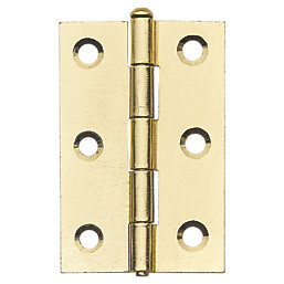 Brass Effect  Loose Pin Butt Hinges 76mm x 29mm 2 Pack