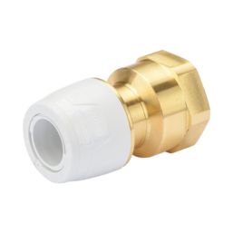 Hep2O  Plastic Push-Fit Adapting Keyless Female Coupler 15mm x 3/4"