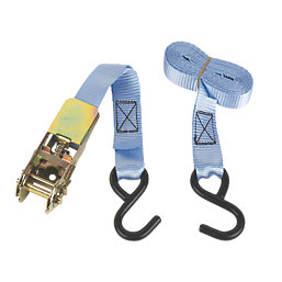 Ratchet Tie-Down Strap with Hooks 3m x 25mm