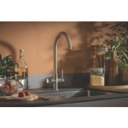 Abode Puria 3-Way Deck Mounted Filter Tap Brushed Nickel