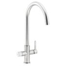 Abode Puria 3-Way Deck Mounted Filter Tap Brushed Nickel