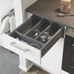 Essentials Nitaki Plastic Cutlery Tray 314mm x 424mm Grey