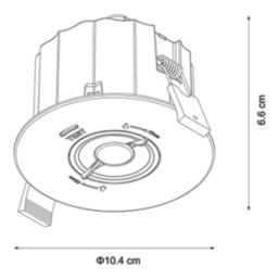 Lexco  Fixed  Recessed Non-Maintained Emergency LED Downlight White 1.6W 300lm 104mm