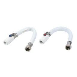 JG Speedfit Push-Fit Union Nuts with Service Valve 15mm x 1/2" x 300mm 2 Pack