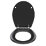 Croydex Lene Soft-Close with Quick-Release Toilet Seat Moulded Wood Black