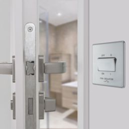 LAP  10A 1-Gang 3-Pole Fan Isolator Switch Polished Chrome