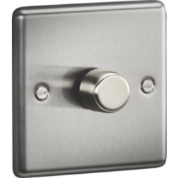 Knightsbridge  1-Gang 2-Way LED Intelligent Dimmer Switch  Brushed Chrome