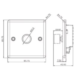 Knightsbridge  1-Gang 2-Way LED Intelligent Dimmer Switch  Brushed Chrome
