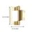 Smith & Locke Polished Brass  Door Hinge 50mm x 32mm 2 Pack