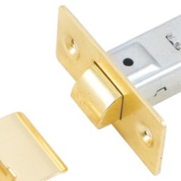 Smith & Locke Brushed Brass Tubular Mortice Latch 76mm Case - 57mm Backset