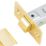 Smith & Locke Brushed Brass Tubular Mortice Latch 76mm Case - 57mm Backset
