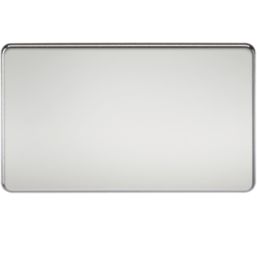 Knightsbridge  2-Gang Blanking Plate Polished Chrome