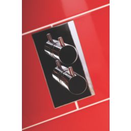 ETAL Zona Concealed Dual Outlet Thermostatic Chrome Shower Valve With Diverter