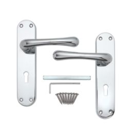 Serozzetta Ibra Door Handle Pair Polished Chrome