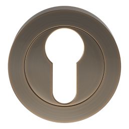 Smith & Locke Lormel Euro Escutcheon (Pair) Antique Brass 50mm