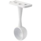 Smith & Locke End Support Brackets White 19mm 2 Pack