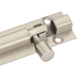 Smith & Locke Straight Barrel Door Bolt Satin Nickel 100mm