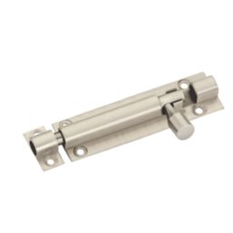 Smith & Locke Straight Barrel Door Bolt Satin Nickel 100mm