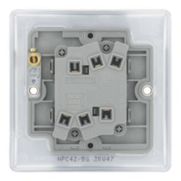 British General Nexus Metal 20A 16AX 2-Gang 2-Way Light Switch  Polished Chrome