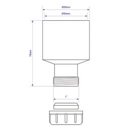 McAlpine TUN-2 Tundish 50mm x 19 / 23mm