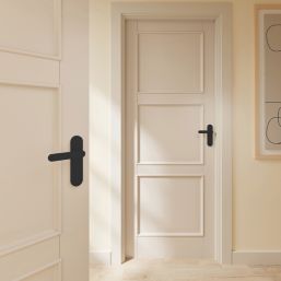 Cooke & Lewis Maugan Lever on Backplate Door Handles Pair Matt Black