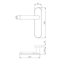 Cooke & Lewis Maugan Lever on Backplate Door Handles Pair Matt Black