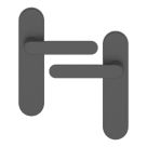 Cooke & Lewis Maugan Lever on Backplate Door Handles Pair Matt Black