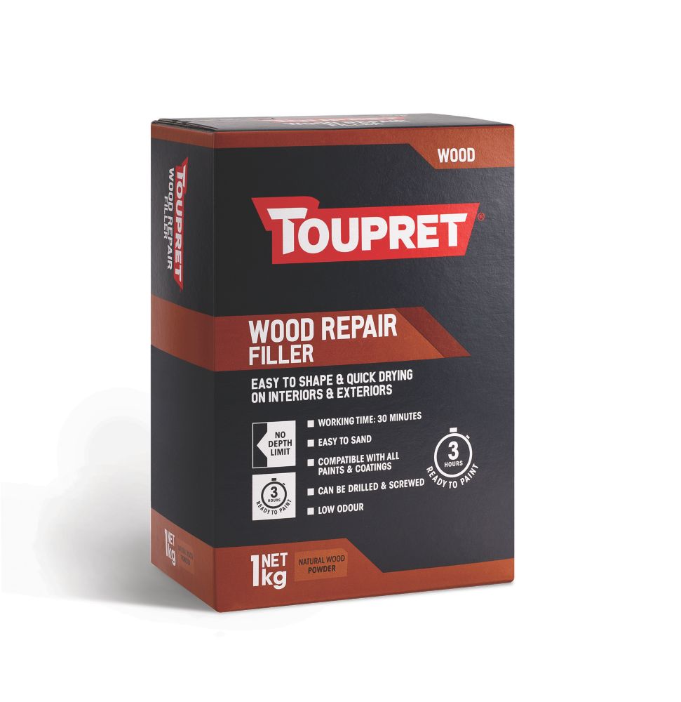 Toupret Wood Repair Filler Natural Wood 1kg - Screwfix