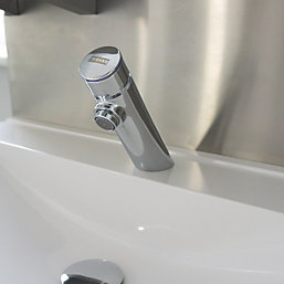 F3S Self-Closing Non-Concussive Commercial Bathroom Pillar Tap Chrome
