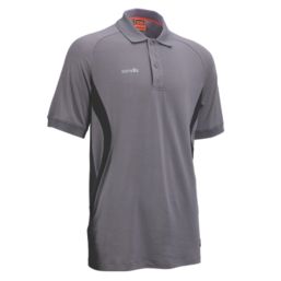 Scruffs Trade Tech Moisture Wicking Work Polo Graphite Large 42" Chest