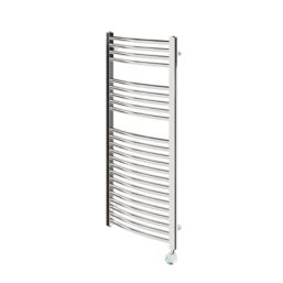 Flomasta 1100mm x 500mm 853BTU Chrome Curved Electric Towel Radiator