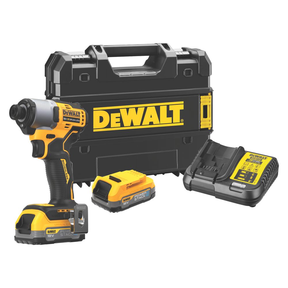 DeWalt DCF840E2T-GB 18V 2 x 1.7Ah Li-Ion PowerStack Brushless Cordless ...