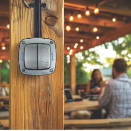 British General  IP66 20A 2-Gang 2-Way Weatherproof Outdoor Switch with LED