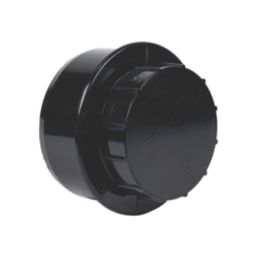 FloPlast  Push-Fit Screw-On End Cap Black 110mm