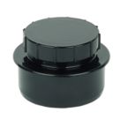 FloPlast  Push-Fit Screw-On End Cap Black 110mm