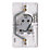 Schneider Electric Lisse 50A 2-Gang DP Cooker Switch White with LED