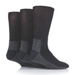 SockShop IOMI Footnurse Diabetic Socks Black 12-14 3 Pack
