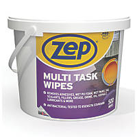 Zep Multi-Task Wipes in Bucket White 500 Pack