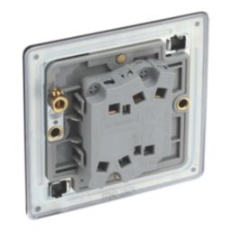 LAP  20A 16AX 2-Gang 2-Way Switch  Matt Black with Colour-Matched Inserts